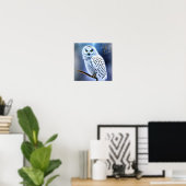 Poster Hibou neigeux (Bureau à domicile)
