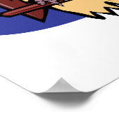 Poster hibou perché au clair de lune (Coin)