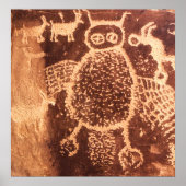 Poster Hibou Pictograph Utah, canyon de 9 miles (Devant)