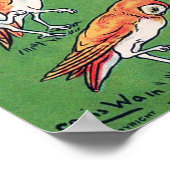 Poster Hiboux au clair de lune, Louis Wain (Coin)