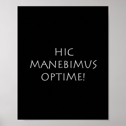 Poster Hic manebimus (Devant)