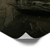 Poster Hidden Cave Waterfall Sunlight Rays (Coin)