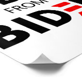 Poster HIDEN DE BIDEN drôle mème politique Joe Campagne (Coin)