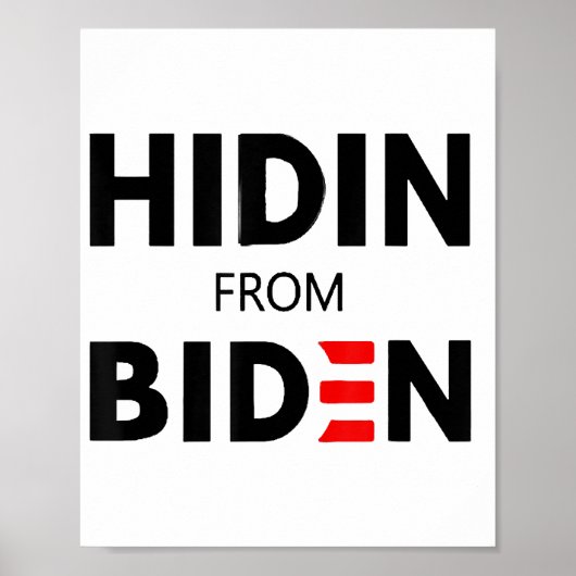 Poster HIDEN DE BIDEN drôle mème politique Joe Campagne (Devant)