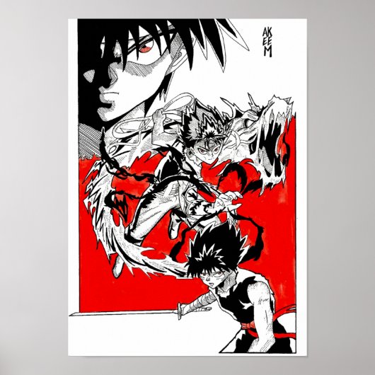 Poster Hiei fanart @Akeemakart (Devant)