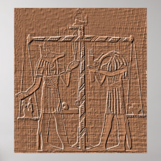 Poster Hiéroglyphe égyptien de la vie
