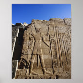 Poster Hiéroglyphes anciens sur le mur, Temple de Karnak, (Devant)