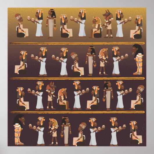 Poster Hiéroglyphes d'Égypte (Devant)