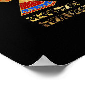 Poster Hiéroglyphes et divinités égyptiennes sur le noir (Coin)