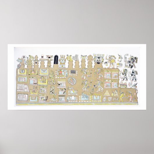 Poster Hiéroglyphes mexicains, de 'Vues des Cordillières (Devant)