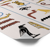 Poster Hiéroglyphes Pharaoh Ash Arrière - plan (Coin)