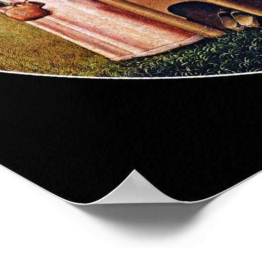 Poster Hieronymous Bosch - Extraction de la pierre de fol (Coin)