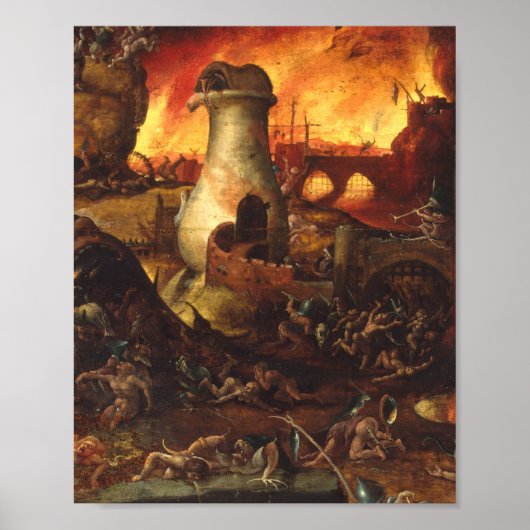 Poster Hieronymus Bosch - Enfer (Devant)