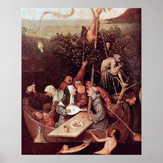 Poster Hieronymus Bosch-Le Bateau des Fools (Devant)