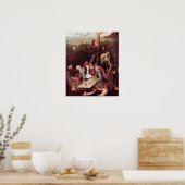 Poster Hieronymus Bosch-Le Bateau des Fools (Cuisine)