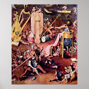 Poster Hieronymus Bosch-Le Jardin de l'Enfer, détail