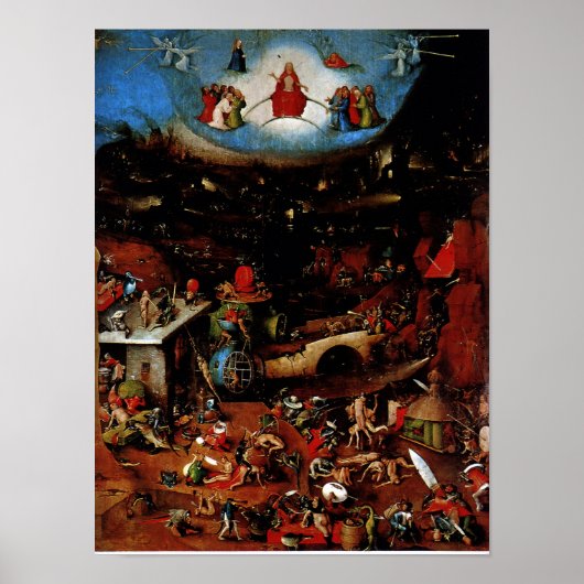 Poster Hieronymus Bosch Le jugement Dernier (Devant)