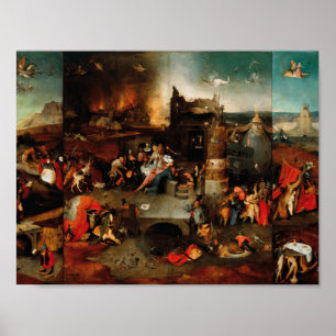 Poster Hieronymus Bosch - Tentation De Saint Anthony