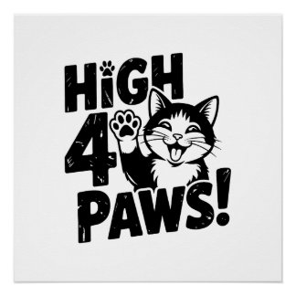 Poster High 4 Paws Cat
