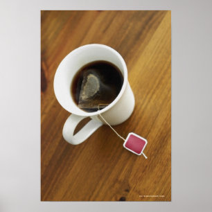 Poster High angle view of a cup of tea