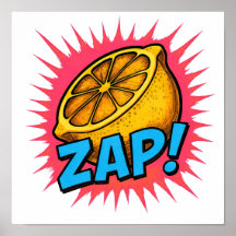 High Contrast Flat Color Graphic: Zealous Zapping