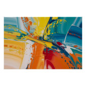 Poster High-Gloss Abstract Explosion (Devant)