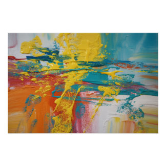 Poster High-Gloss Abstract Explosion