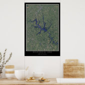 Poster High Rock Lake North Carolina Du Satellite Spatial (Cuisine)