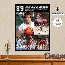 High School Basketball Senior Night Photo Collage