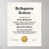 Poster High School Diploma for Homeschool (Devant)