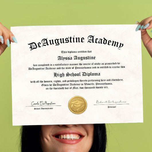 Poster High School Diploma for Homeschool