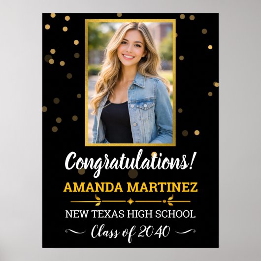 Poster High School Graduate Photo Graduation (Devant)