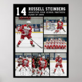 Poster High School Hockey Senior Night 6 Photo Collage (Devant)