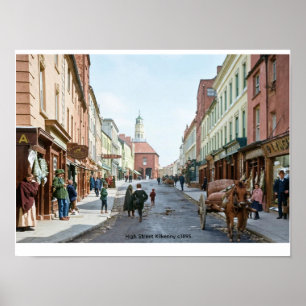 Poster High Street Kilkenny c1895 Irlande