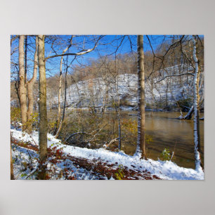 Poster Highbanks Metro park, High Bluffs, en hiver, Ohio