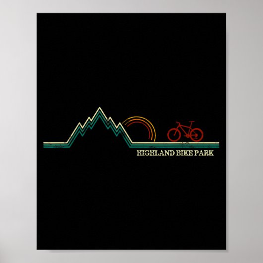 Poster Highland Bike Park New Hampshire Mountain Biking (Devant)