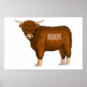 Poster Highland cow (Devant)