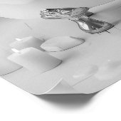 Poster Highland Cow Buble Salle de bain noir et blanc (Coin)