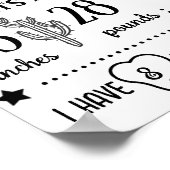 Poster Highland Cow First Birthday Milestone sign 1066 (Coin)