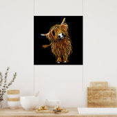 Poster HiGHLaND CoW PRiNT "CoooWeee" BY SHiRLeY MacARTHuR (Cuisine)