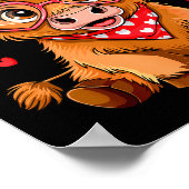 Poster Highland Cow Valentines Day Funny Hearts Valentine (Coin)