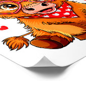 Poster Highland Cow Valentines Day Funny Hearts Valentine (Coin)