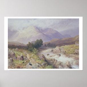 Poster Highland Scene près de Dalmally, Argyll (w/c sur c