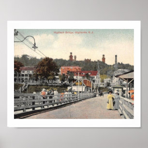 Poster Highlands NJ Bridge Vintage inspiré