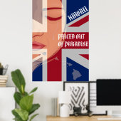 Poster HIIslandsDrapeau PRIS HORS DU PARADIS CRYING WAHIN (Bureau à domicile)