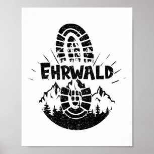 Poster Hiker Ehrwald Tyrol Autriche Vacances