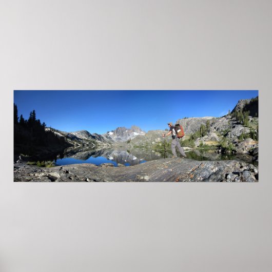 Poster Hiker Garnet Lake et Banner Peak John Muir Trail (Devant)