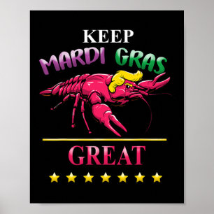 Poster Hilarant Républicain Trump Crawdaddy Mardi Gras Pa