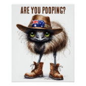 Poster Hilaried Australian Emu Natural Salle de bain Brow (Devant)