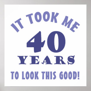 Poster Hilarious 40e anniversaire Gag Cadeaux